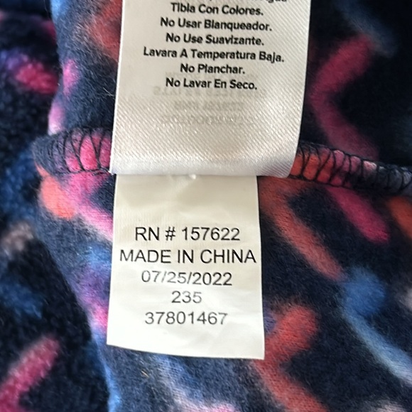 Eddie Bauer Kids Quest Print 1/4 Zip Fleece Pullover Sz M/10-12 w MEASUREMENTS! - Picture 8 of 14